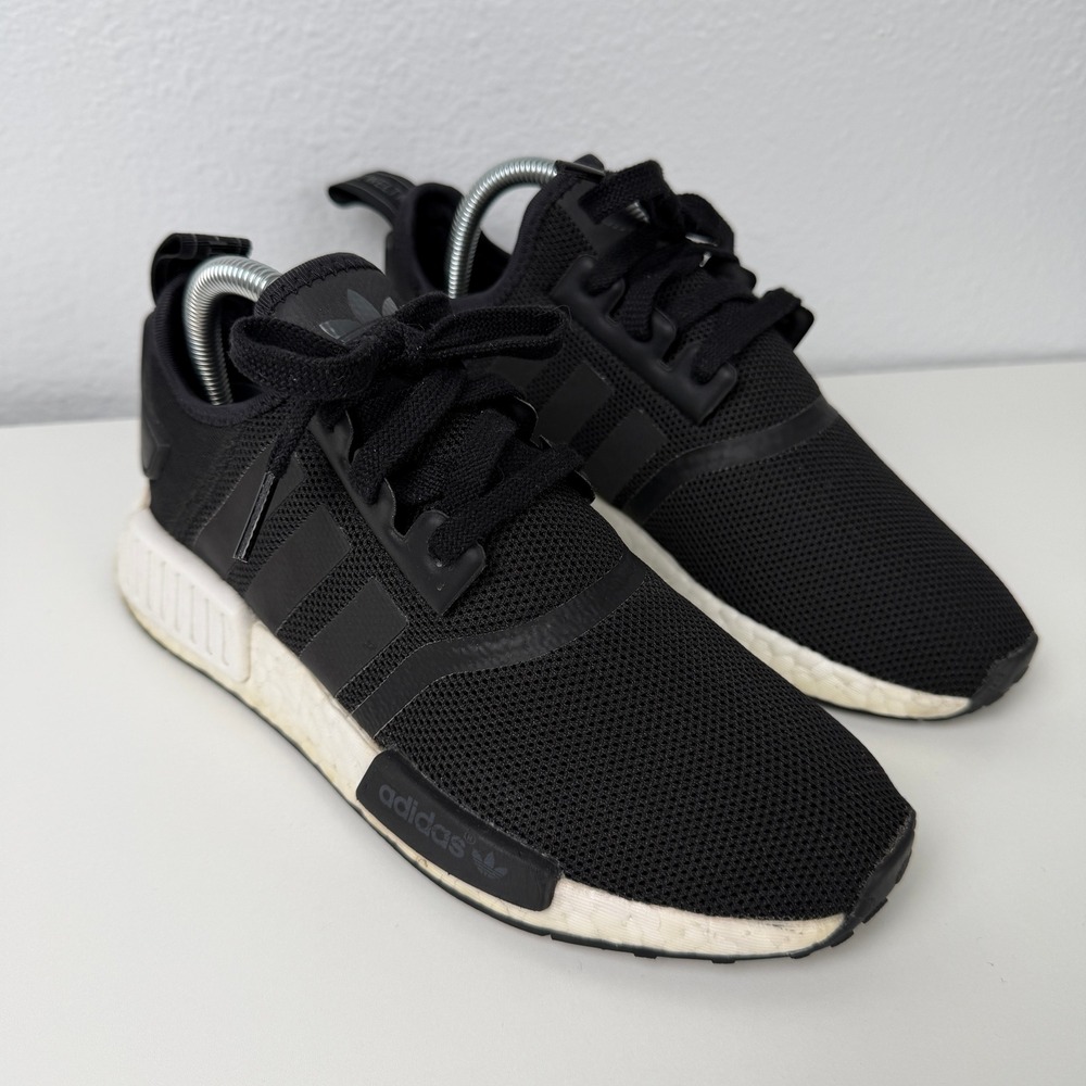 Adidas NMD R1 J Youth 5.5 Black White Boost Sneakers S80206 Womens 6.5